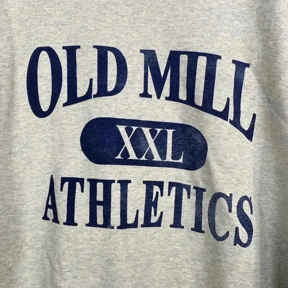 Old Mill Athletics Crewneck Sweatshirt Pullover Grey Fruit of the Loom XL - Picture 2 of 8